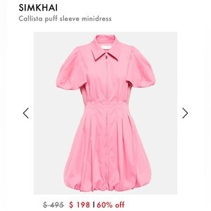 SIMKHAI
Callista puff sleeve minidress